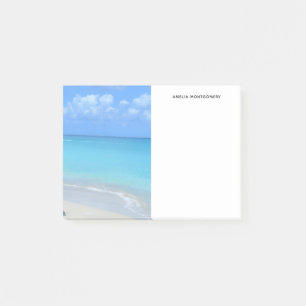Schöne türkisfarbene tropische Strand Post-it Klebezettel