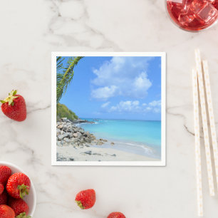 Schöne türkisfarbene tropische Strand Serviette