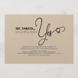 Schöne Typografie Niedlich Moderne Engagement Part Einladung