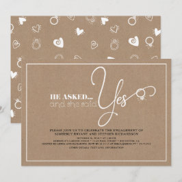 Schöne Typografie Niedlich Moderne Engagement Part Einladung