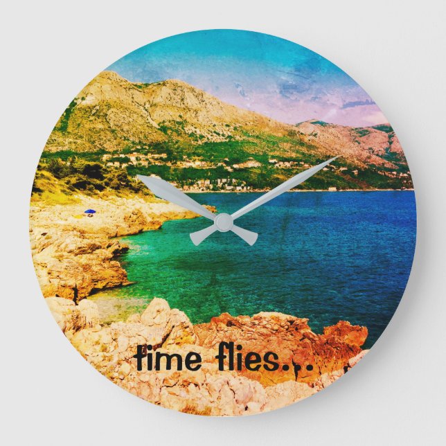 Schöne Uhr" Große Wanduhr (Vorderseite)