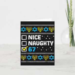 Schöne Unartige 67 Sechs Sieben Hässlicher Hanukka Karte