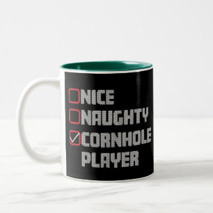 Schöne Unartige Cornhole-Spielerliste Hässliches W Zweifarbige Tasse