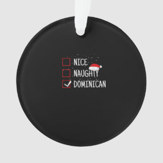 Schöne unartige dominikanische Weihnachtsliste Ornament