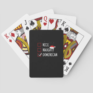 Schöne unartige dominikanische Weihnachtsliste Spielkarten