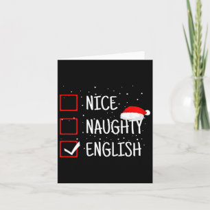 Schöne Unartige Englische Weihnachts-Checkliste Lu Karte