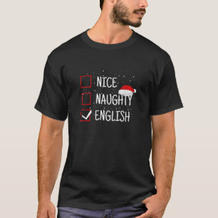 Schöne unartige englische Weihnachts-Checkliste Lu T-Shirt