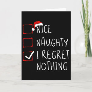 Schöne Unartige Ich Bedauere Nichts Weihnachtslist Karte
