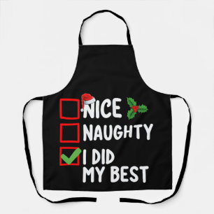 Schöne Unartige Ich Habe Meine Beste Weihnachtslis Schürze