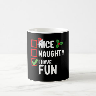 Schöne Unartige Ich Habe Spaß Santa Weihnachtslist Kaffeetasse