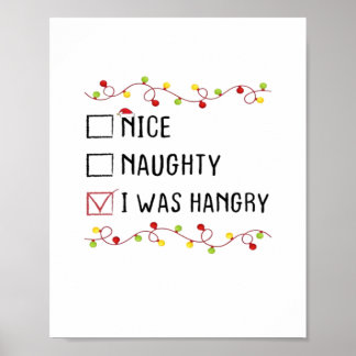 Schöne Unartige Ich War Hungrig Liste Weihnachten Poster