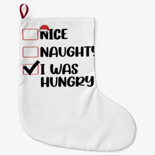 Schöne Unartige Ich War Hungrig Weihnachtsliste Großer Weihnachtsstrumpf