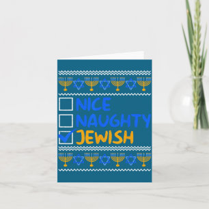 Schöne Unartige Jüdische Hässliche Hanukkah Chanuk Karte