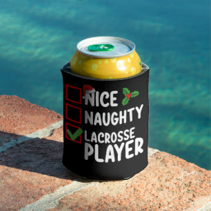 Schöne unartige Lacrosse-Spieler-Weihnachtsliste Dosenkühler