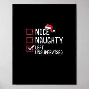 Schöne Unartige Links Unbeaufsichtigte Weihnachtsl Poster
