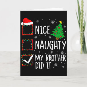 Schöne Unartige Mein Bruder Hat Es Weihnachten Fam Karte