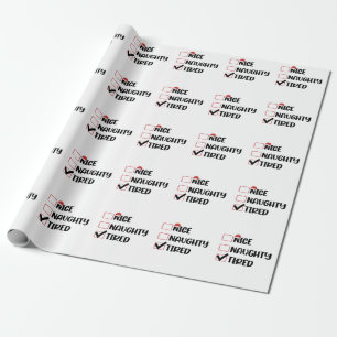 Schöne Unartige Müde Weihnachtsliste Xmas Weihnach Geschenkpapier