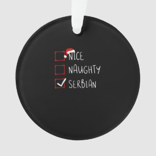 Schöne unartige serbische Weihnachtsvermächtnis  Ornament