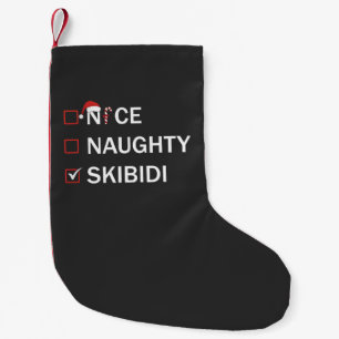 Schöne unartige Skibidi lustige Weihnachten Gen Al Kleiner Weihnachtsstrumpf