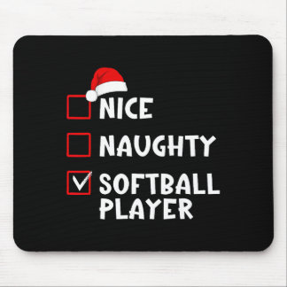 Schöne unartige Softballspielerin Lustige Weihnach Mousepad