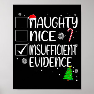 Schöne Unartige Unzureichende Beweise Weihnachten Poster