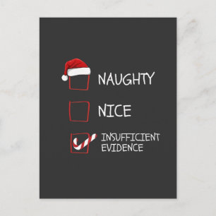 Schöne Unartige Unzureichende Beweise Weihnachtsma Feiertagspostkarte
