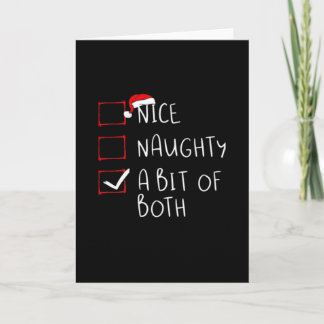Schöne Unartige Weihnachtsmannmütze Humor Stimmung Karte