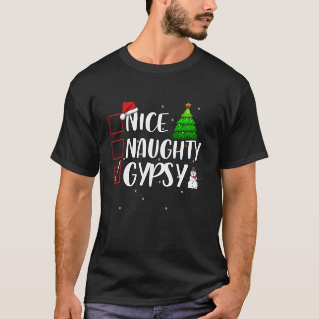 Schöne unartige Zigeuner Roma Weihnachten passende T-Shirt (Vorderseite)