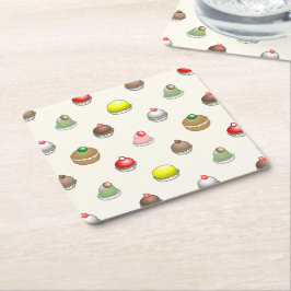 Schöne und bunte Kuchen Rechteckiger Pappuntersetzer