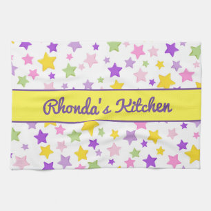 Schöne und bunte Sterne Geschirrtuch