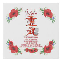 Schöne und einzigartige Reiki Prinzipien Canvas Pr