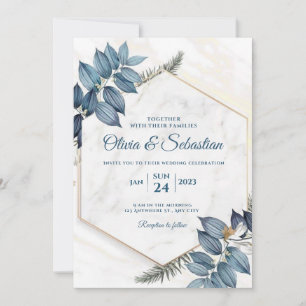 schöne und elegante Hochzeitseinladungskarte Einladung