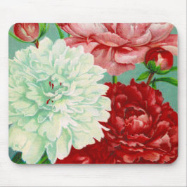 Schöne und elegante Vintage Peonies Mousepad