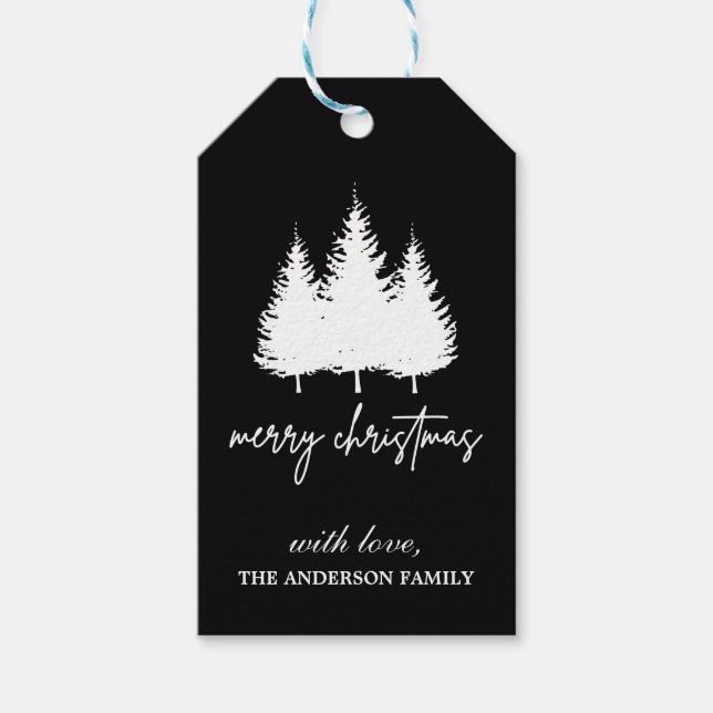 Schöne und elegante Weihnachten Personalisiert Geschenkanhänger (Vorderseite)