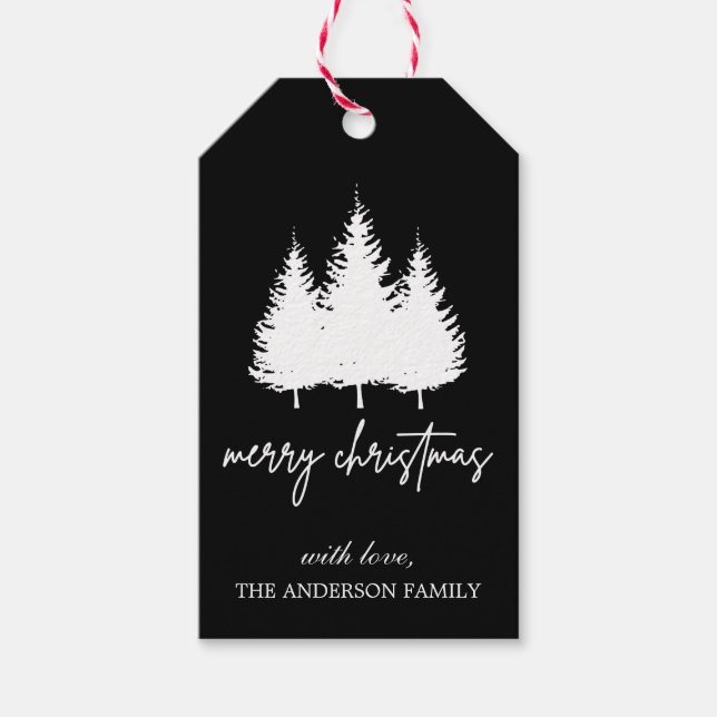 Schöne und elegante Weihnachten Personalisiert Geschenkanhänger (Vorderseite)