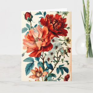 Schöne und farbenfrohe Blume Bouquet Muttertag Karte