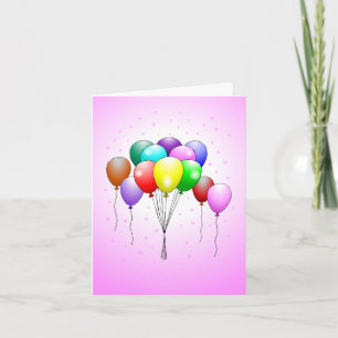 Schöne und farbenfrohe Luftballons Karte