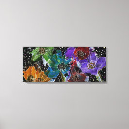 Schöne und farbenfrohe Poppies Leinwand