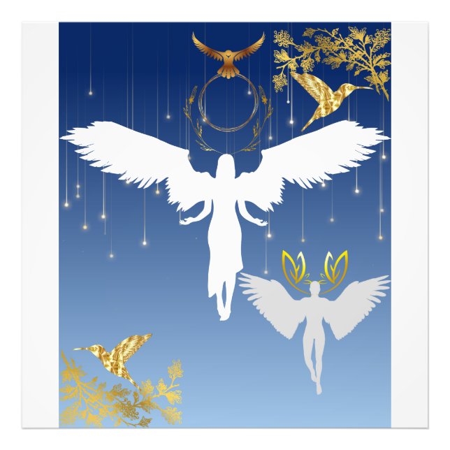 Schöne und graue Engel Fotodruck (Vorne)