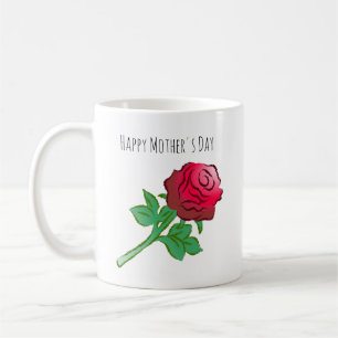 Schöne und hübsche rote Rose Kaffeetasse