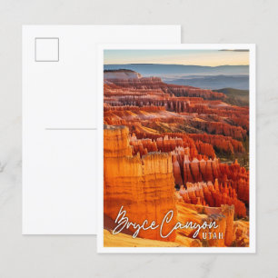 Schöne und landschaftliche Sicht auf Bryce Canyon  Postkarte