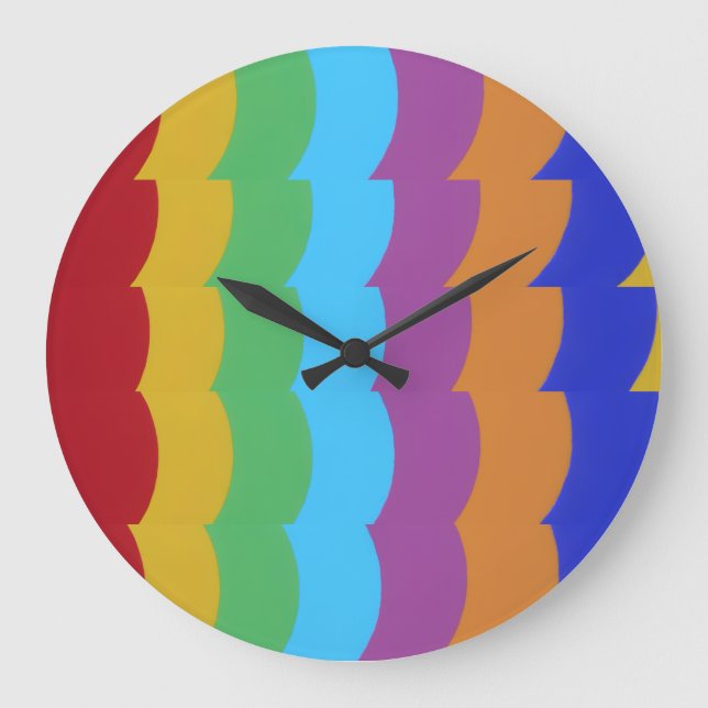 Schöne und lebendige Farben! Große Uhr (Vorderseite)