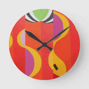 Schöne und lebendige Farben! Runde Uhr