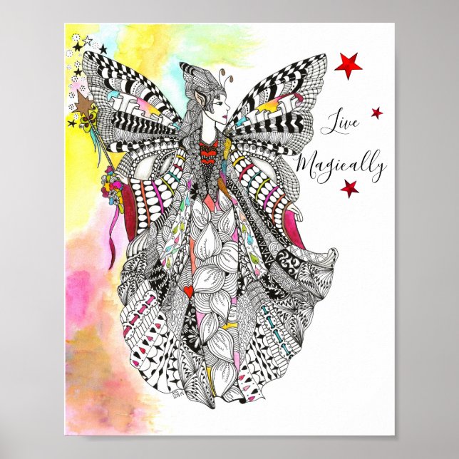 Schöne und magische Fee Queen Poster (Vorne)