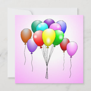 Schöne und schöne bunte Ballons Karte
