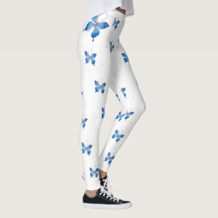 Schöne Unendlichkeit Blaue Schmetterlinge: Symbol  Leggings