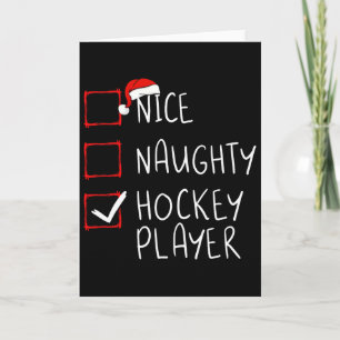 Schöne Ungezogene Hockeyspieler Liste Weihnachten Karte
