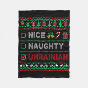 Schöne Ungezogene Ukrainische Hässliche Weihnachte Fleecedecke
