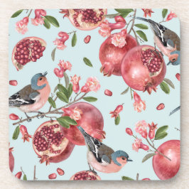 Schöne Untersetzer - Vögel - Granatapfel - Geschen