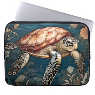 Schöne Unterwasser-Seeschildkröte Laptopschutzhülle